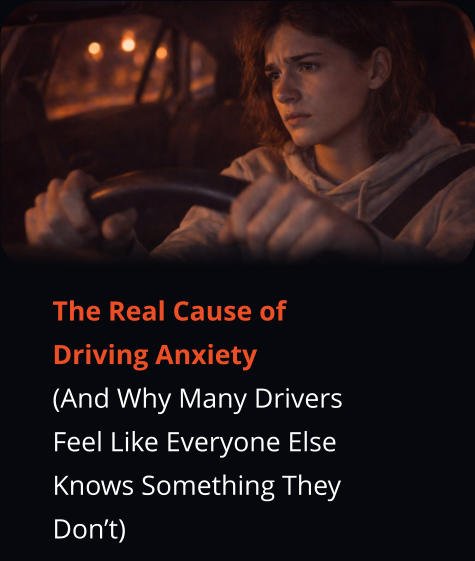 The Real Cause of Driving Anxiety  (And Why Many Drivers Feel Like Everyone Else Knows Something They Don’t)